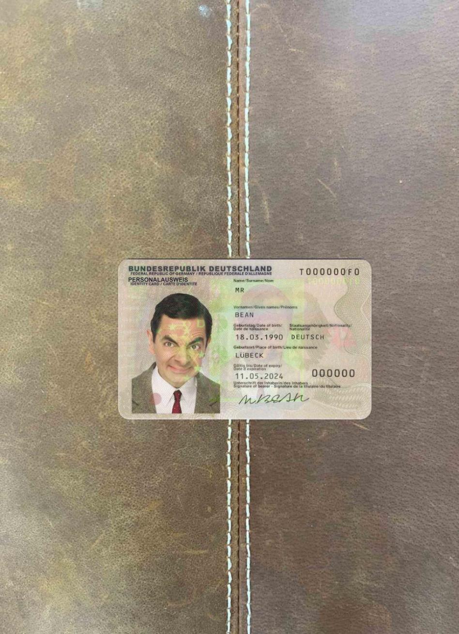 Downloadable Germany ID photolook example